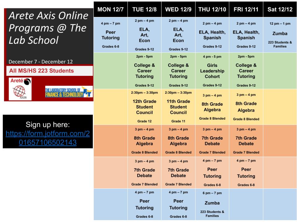 12_7 Arete Lab School Fall 2020 Program EN